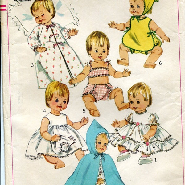 SALE - 1960s Doll Clothes Pattern for 18 Inch Dolls - Simplicity 6817 - Uncut - NO ENVELOPE