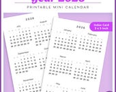 2026 Year Calendar Printable – 3x5 Index Card (Digital Download)