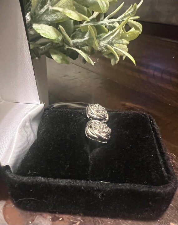 2er Set- Weißer Diamant-Anhänger Mit 50cm Kette Und Ohrringe - 0,48 Ct