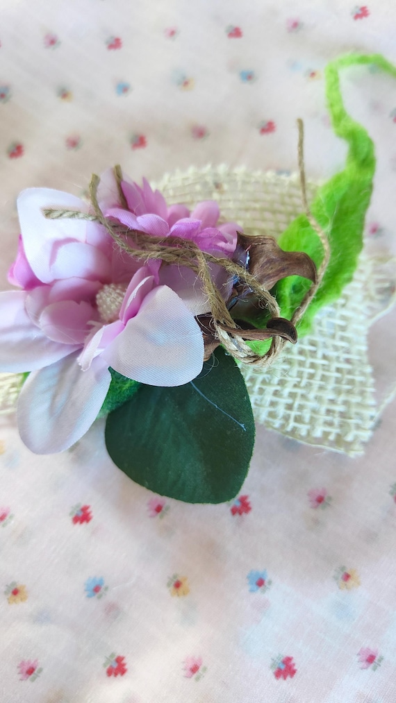 Boho flower hair clip