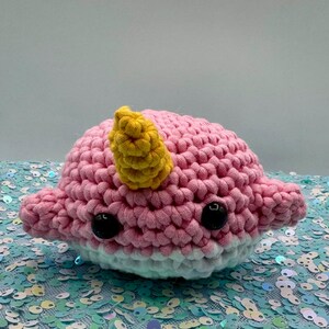 Made to Order Crochet Mini Narwhal Plush Amigurumi