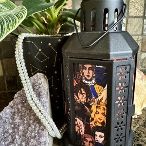 Castlevania  Unique Alucard, Dracula, Sypha, Trevor, Vampire Fanart Whimsical Lantern Lamp with Battery Operated Tea Light