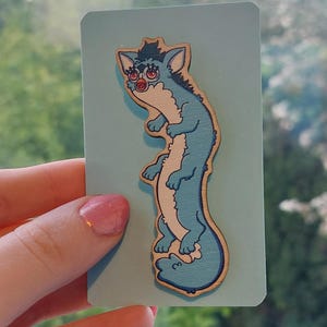 Long Furby Pin Badge
