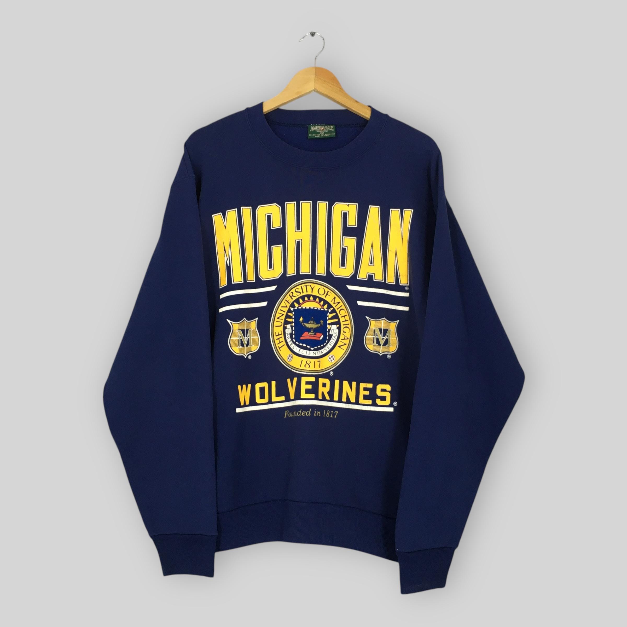 Vintage 90s Michigan Wolverines NCAA Sweatshirt Xlarge Michigan