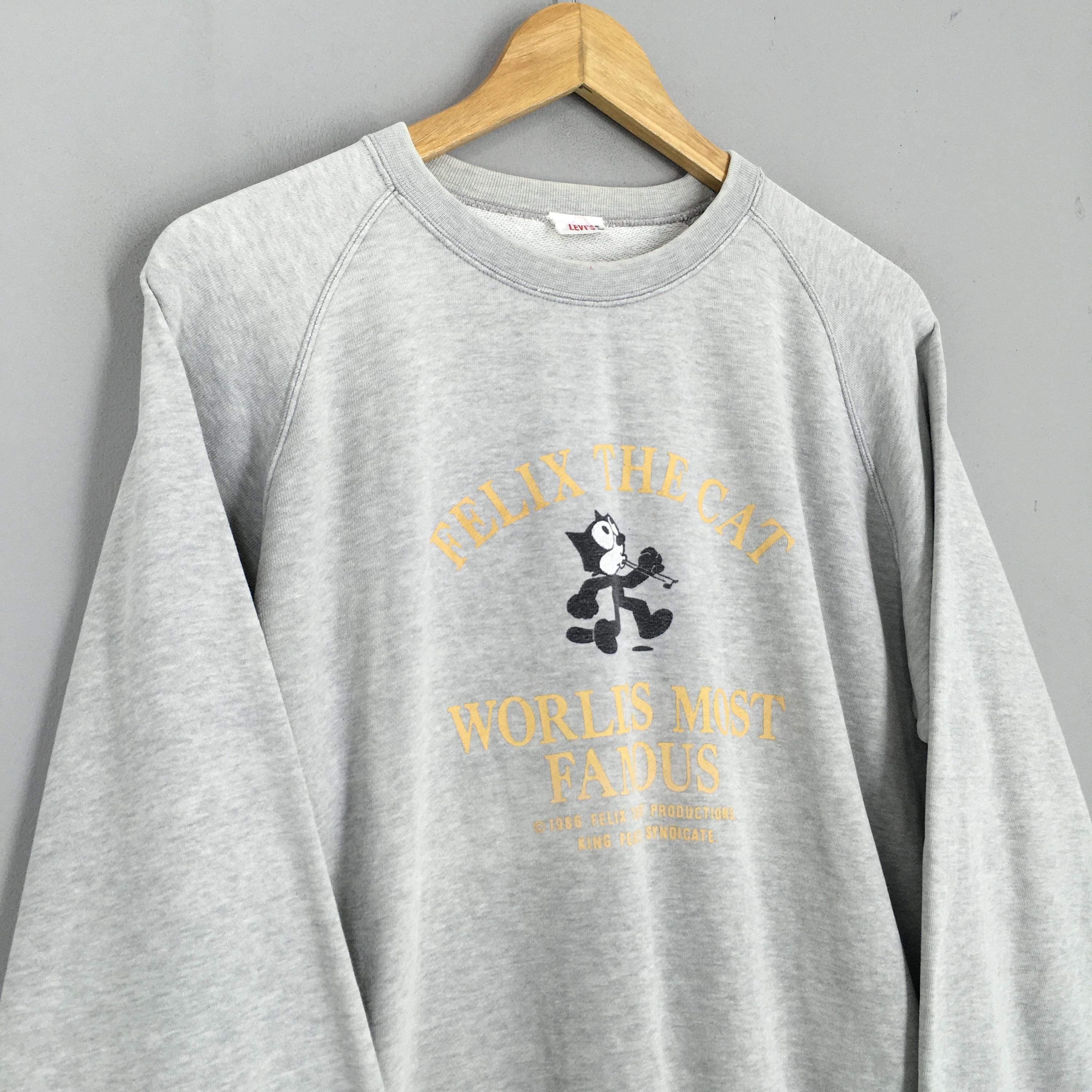Vintage 80s Levi's X Felix the Cat Sweatshirt Large Levis Strauss