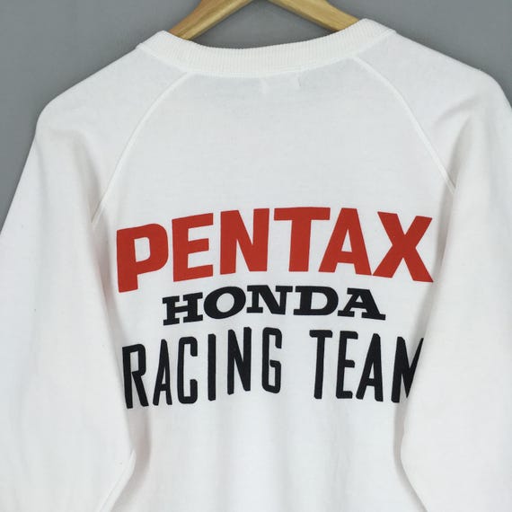RARE Vintage 90s Honda Racing Team Sweatshirt Large Pentax Honda