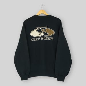 Vintage 90s T&C Surf Designs Sweatshirt Large Town And Country Logo Printed Sweater Tnc Hawaii Surfer Clothing Jumper Surf Crewneck Size L