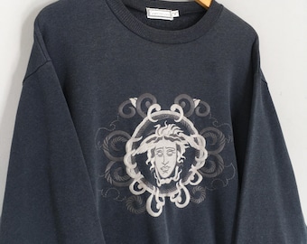 Vintage Gianni Versace Black Sweatshirt Medium Gianni Versace