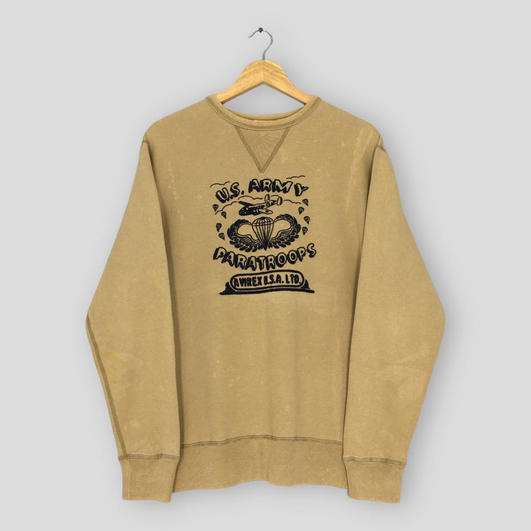 Vintage 90s Avirex Ltd Usa Usafa Sweatshirt Large Us Army