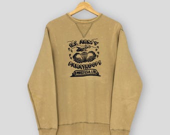 Felpa vintage anni '90 Avirex Ltd Usa Usafa, taglia grande, con scollo a V, paracadutisti dell'esercito americano, Avirex Crewneck, Stati Uniti, esercito americano, aeronautica militare, Avirex Crewneck L