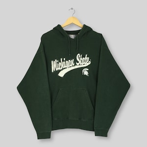 Vintage Michigan State Spartans NCAA Hoodie Sweatshirt Medium MSU Spartans Embroidered Logo Sweater Michigan State University Hoodie Size M