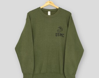 ヴィンテージ アメリカ海兵隊 イエロー スウェットシャツ M USMC 海