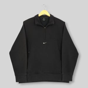 Vintage Nike Golf Half Zipper Sweatshirt Small Nike Golf Swoosh Embroidered Logo Pullover Nike Black Jumper Nike Sportswear Sweater Size S image 1
