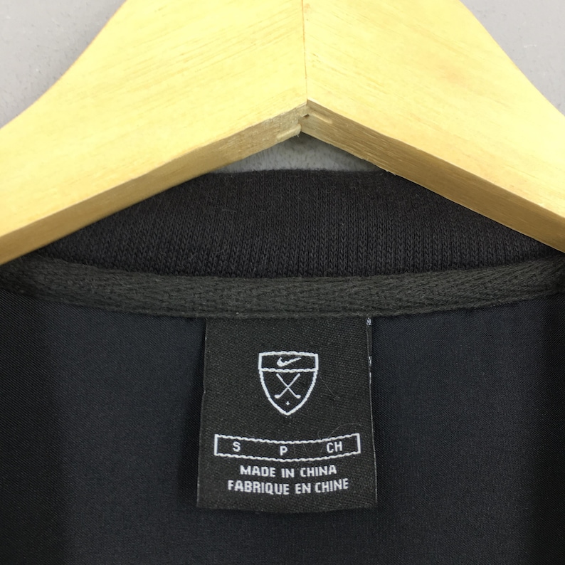 Vintage Nike Golf Half Zipper Sweatshirt Small Nike Golf Swoosh Embroidered Logo Pullover Nike Black Jumper Nike Sportswear Sweater Size S image 5