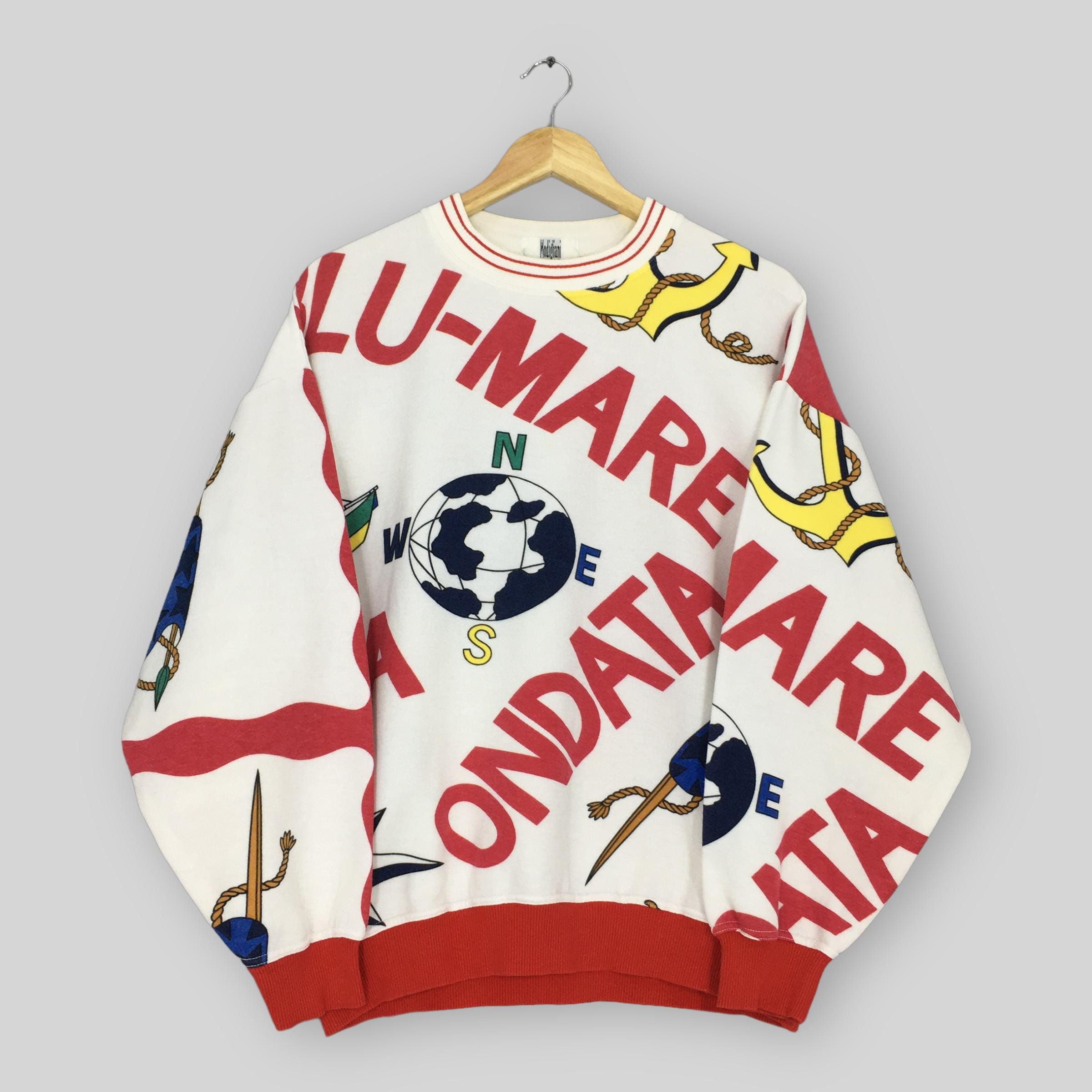RARE Vintage Modigliani Uomo Coordwear Italy Sweatshirt Large