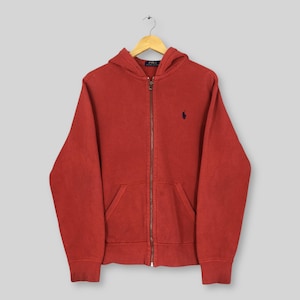 Vintage Polo Ralph Lauren Hoodie Sweatshirt Medium Polo Small Pony Embroidered Logo Sweater Polo By Ralph Lauren Zip Up Hoodie Size M