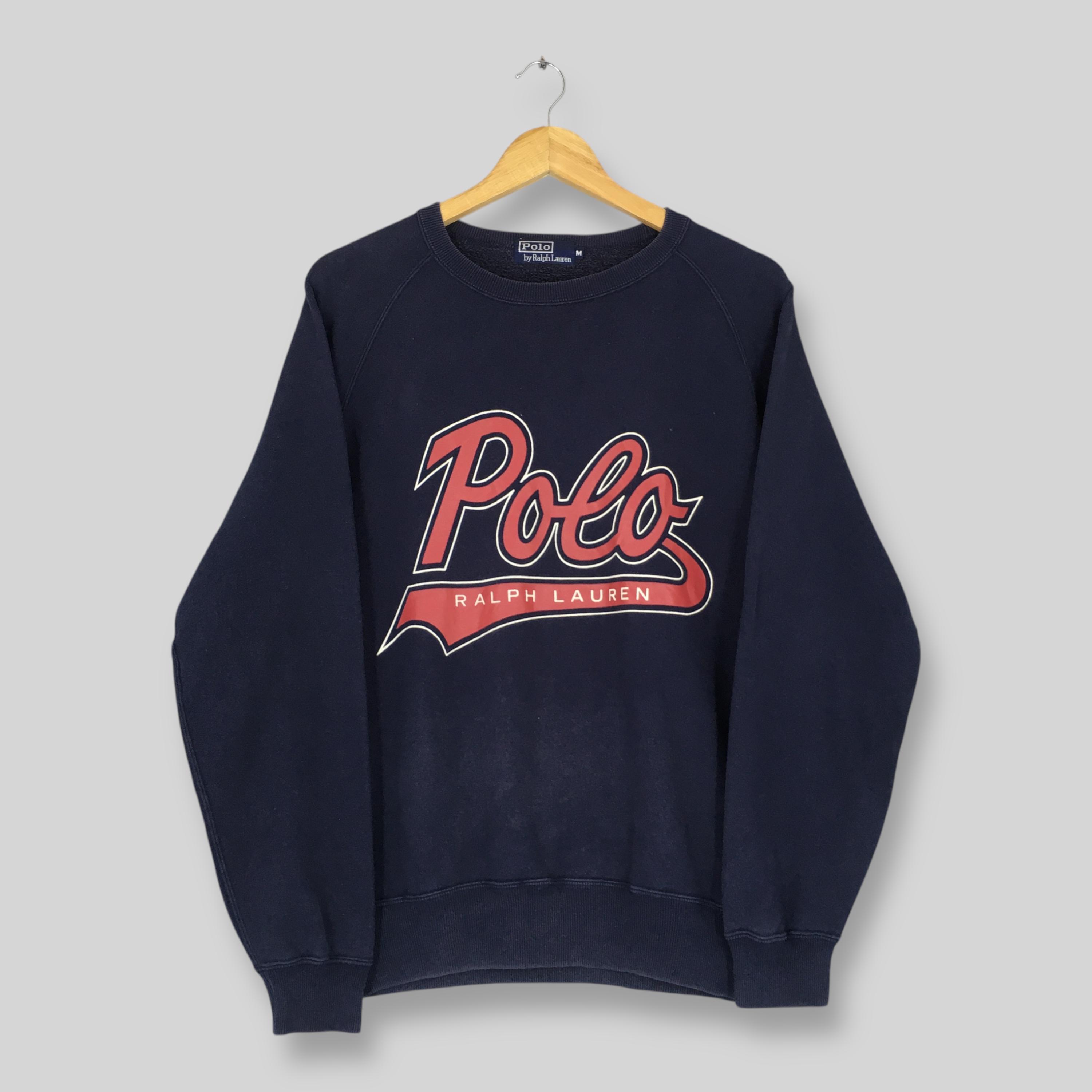 Vintage 90s Polo Ralph Lauren Blue Sweatshirt Medium Polo Ralph
