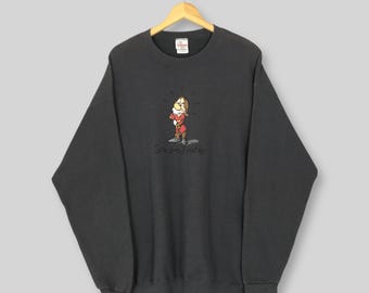 Vintage Disney Grumpy Dopey 7 Dwarfs Sweatshirt XLarge 90s Grumpy Mad Face Sweater Disney Snow White Jumper Grumpy Cartoon Crewneck Size XL