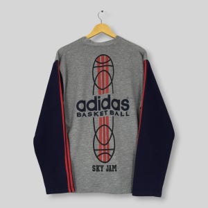 Vintage Adidas Three Stripes Basketball Jumper Medium Adidas Basketball Printed Logo Sweater Adidas Equipment Sweatshirt Adidas Crewneck M