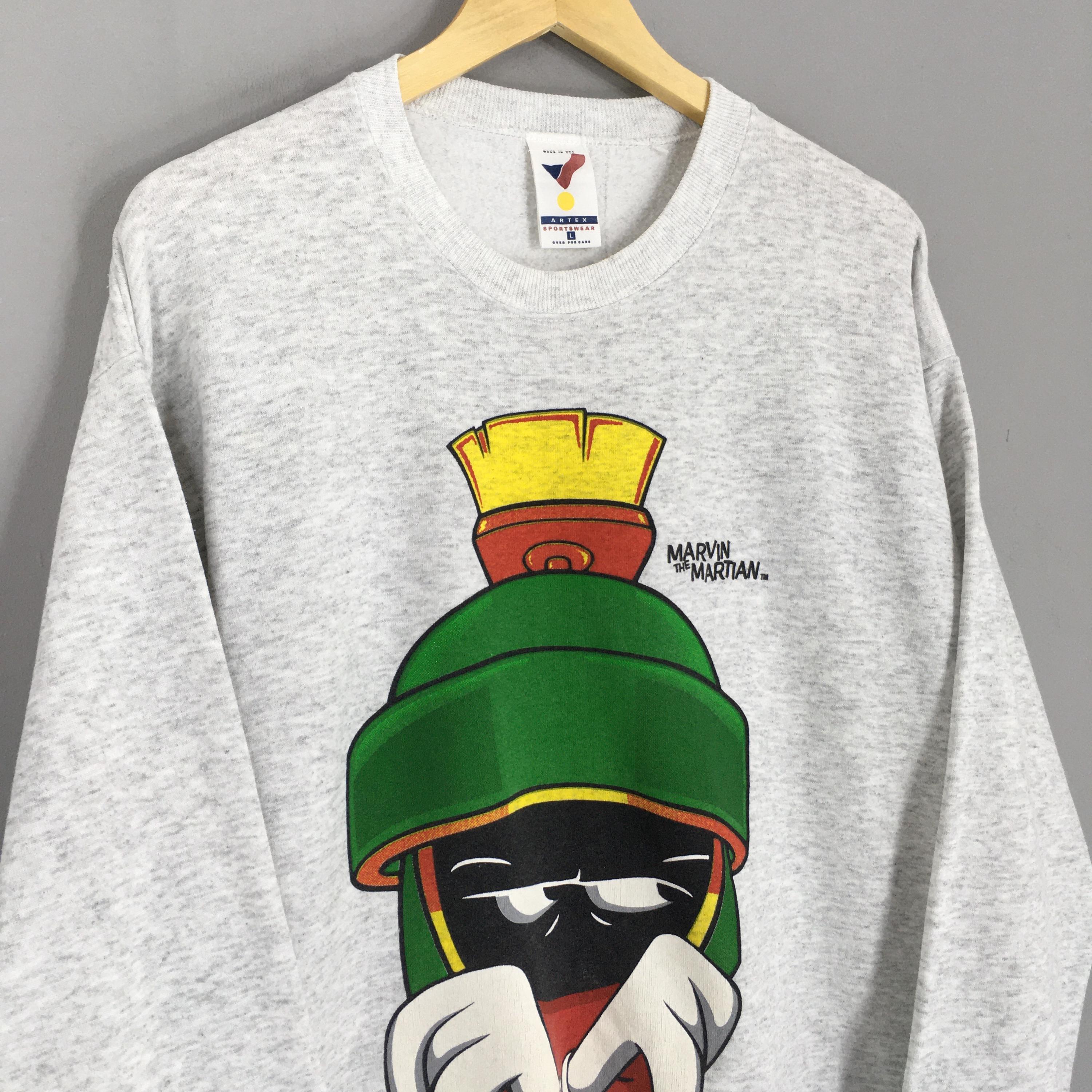 Vintage 90s Looney Tunes Marvin the Martian Sweatshirt Large 