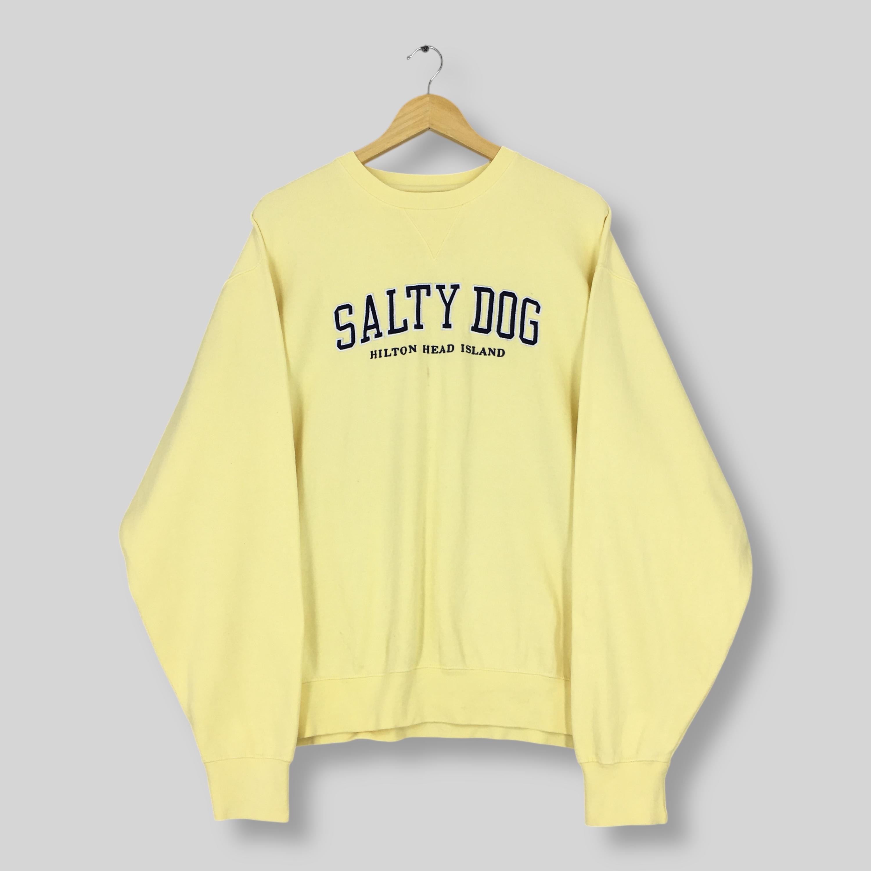 Vintage the Salty Dog Cafe Yellow Sweatshirt Large Salty Dog Cafe 