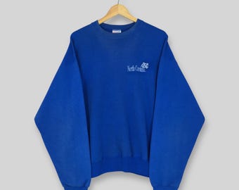 Vintage 90s North Carolina Tar Heels NCAA Sweatshirt XLarge NC Tar Heels Embroidery Logo Sweater University of North Carolina Jumper Size XL