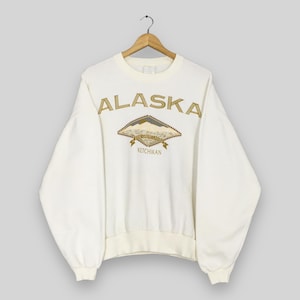 Vintage 90s Alaska The Great Land Ketchikan Sweatshirt XLarge Alaska United States Logo Crewneck Alaska USA Jumper Alaska Crewneck Size XL