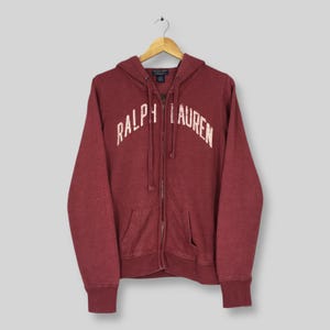 Vintage Polo Jeans Company Hoodie Sweatshirt Women Large Ralph Lauren Spell Out Zipper Sweater Polo Ralph Lauren Zip Up Hoodies Size L
