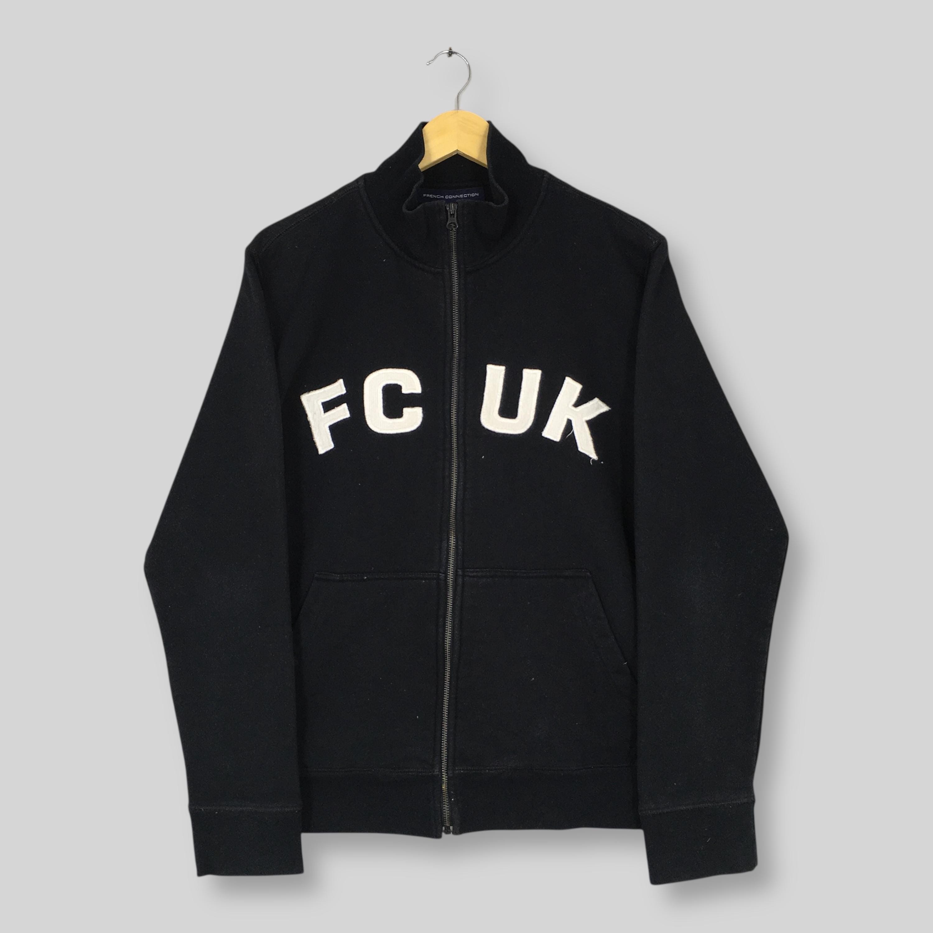 French Connection FCUK Zipper Sweatshirt Large Vintage French