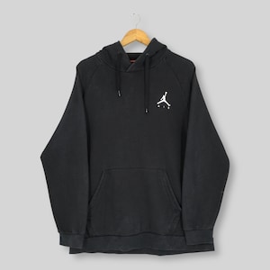 Vintage Nike Air Jordan NBA Hoodie Sweatshirt XLarge Jumpman Jordan Baseball Pullover Nike Black Air Jordan Sportswear Sweater Size XL