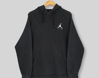 Sudadera con capucha vintage Nike Air Jordan NBA XLarge Jumpman Jordan Baseball Pullover Nike Black Air Jordan Sportswear Sweater Talla XL