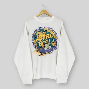 Vintage 90s Astro Boy Mighty Atom Robot Sweatshirt Large Manga Astro Boy Mighty Atom Crewneck Tetsuwan Atomu Japanese Cartoon Sweater Size L