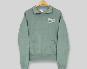 Vintage Ron Jon Surf Shop Half Zipper Sweatshirt Small Ron Jon Surfing Graphics Jumper Ron Jon Surf Wear Pullover Surfer Beach Sweater S