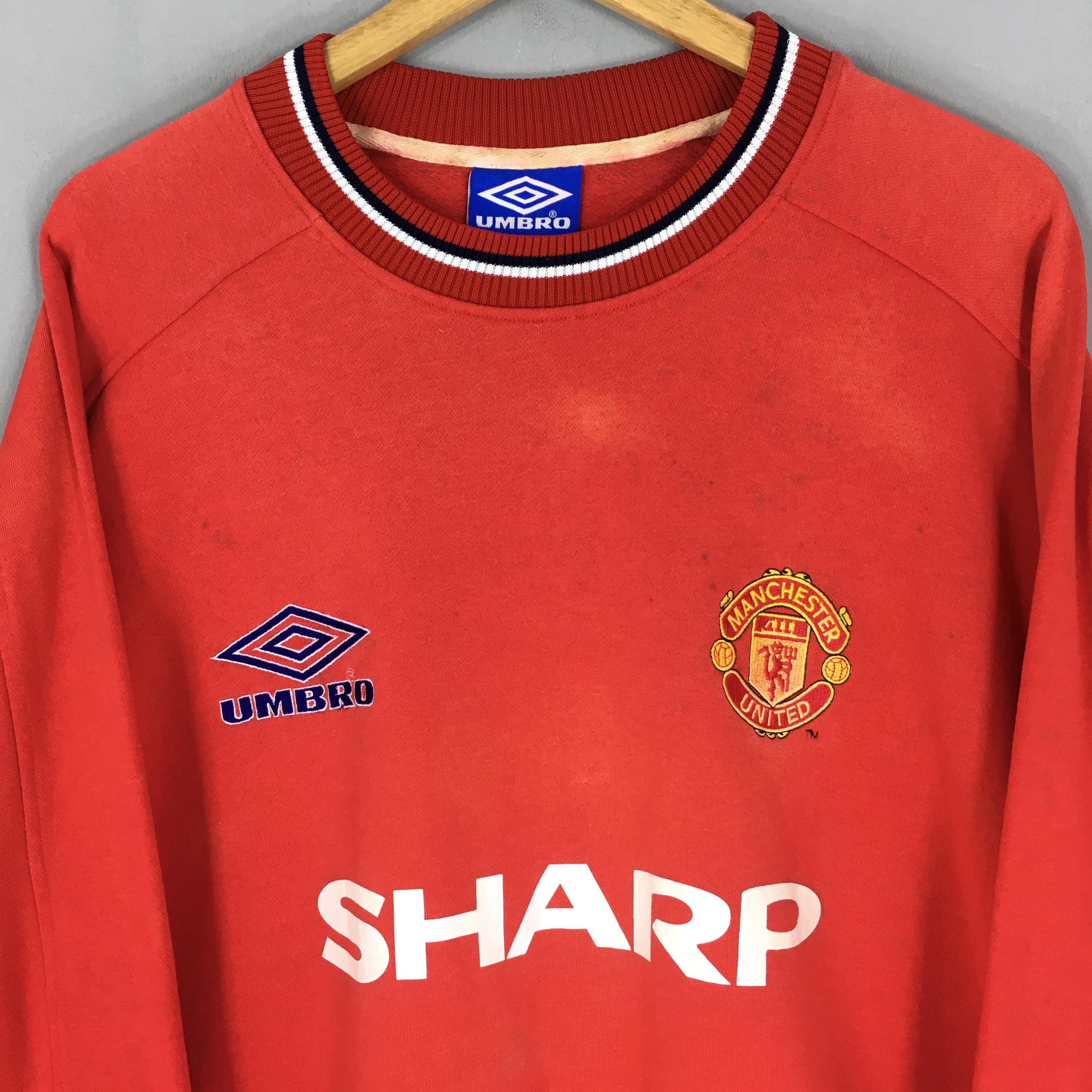 Vintage 90s Umbro Manchester United Home Sweatshirt Xlarge