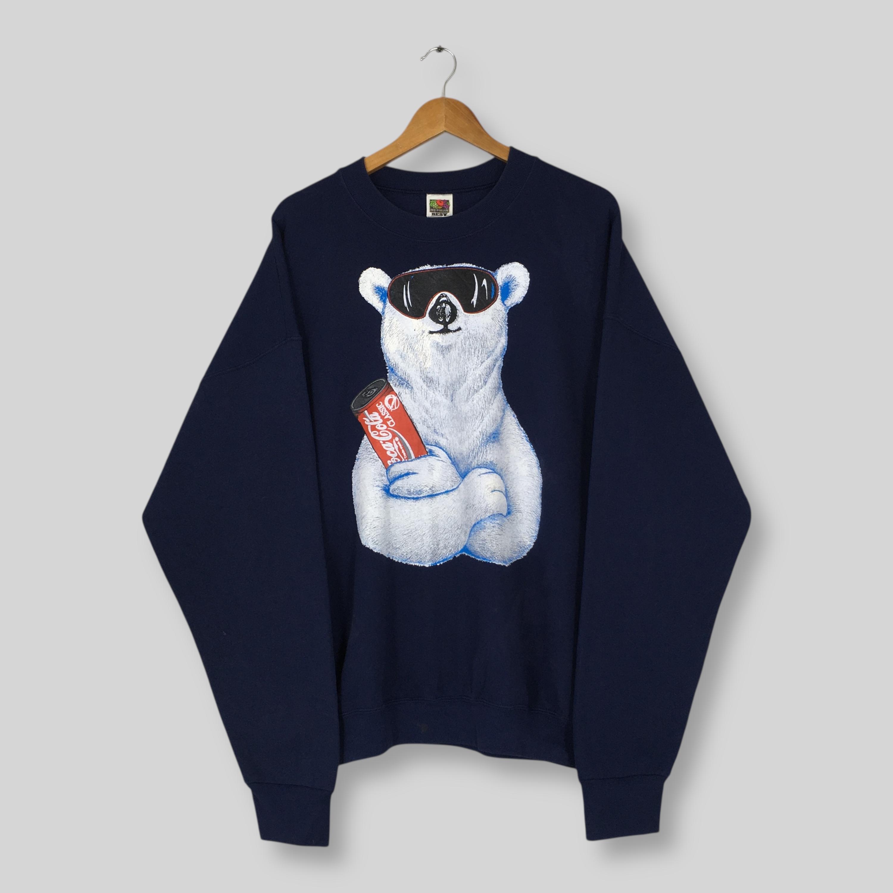 Vintage 90s Coca Cola Polar Bear Sweatshirt Xxlarge Coca Cola Coke