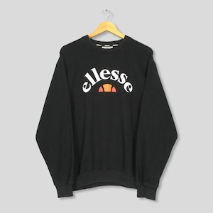 Vintage Ellesse Perugia Italia Black Sweatshirt Large Ellesse Italia Spell Out Logo Sweater Ellesse Italy Jumper Ellesse Crewneck Size L