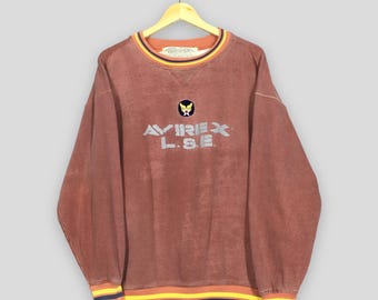 Sudadera vintage de los años 90 de Avirex Ltd. Usa, mediana, con el logotipo estampado de la USAFA Avirex LSE, jersey de la Fuerza Aérea del Ejército de los EE. UU., cuello redondo de la USAF Avirex, talla M