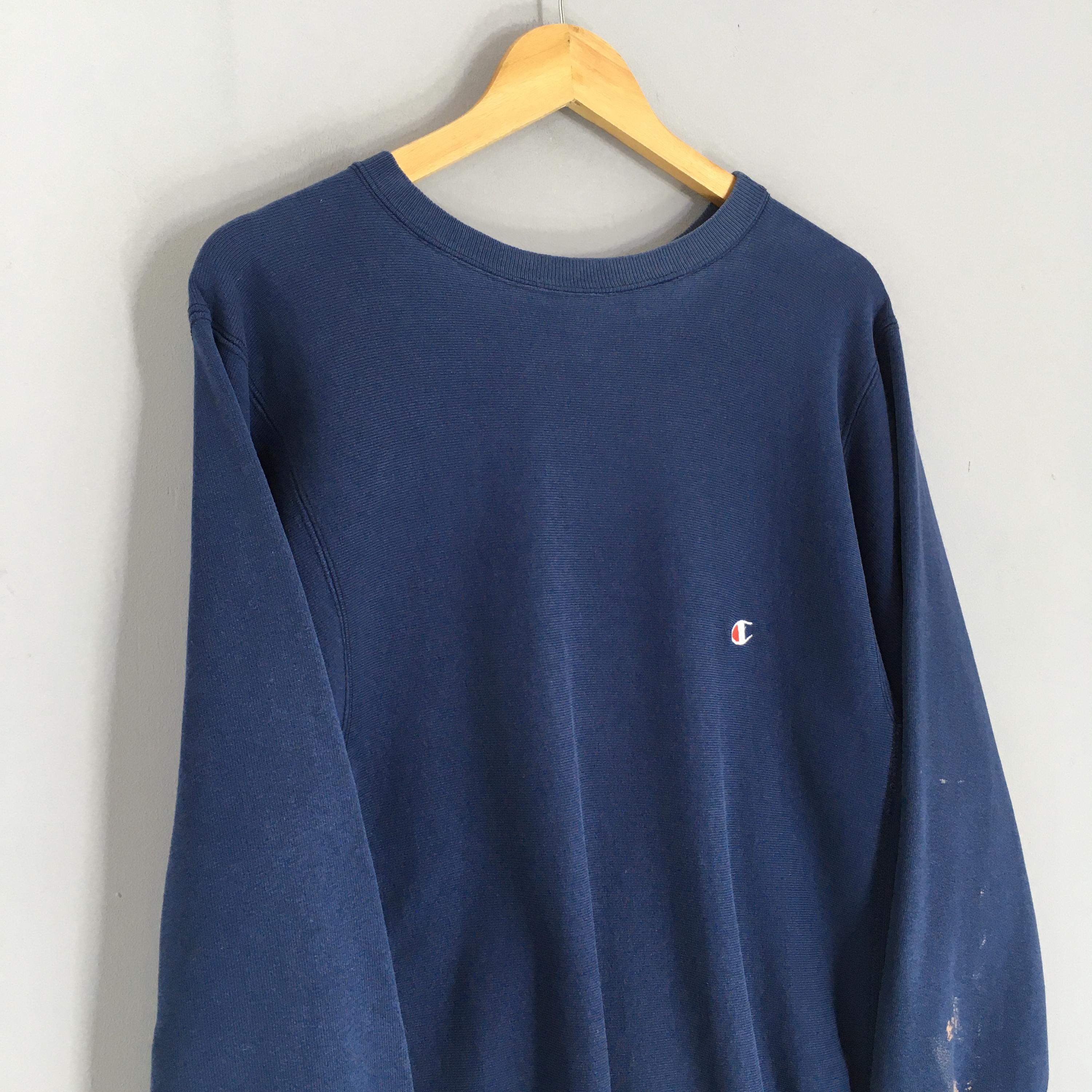 Vintage Distressed Champion Reverse Weave Sweatshirt Medium 90s