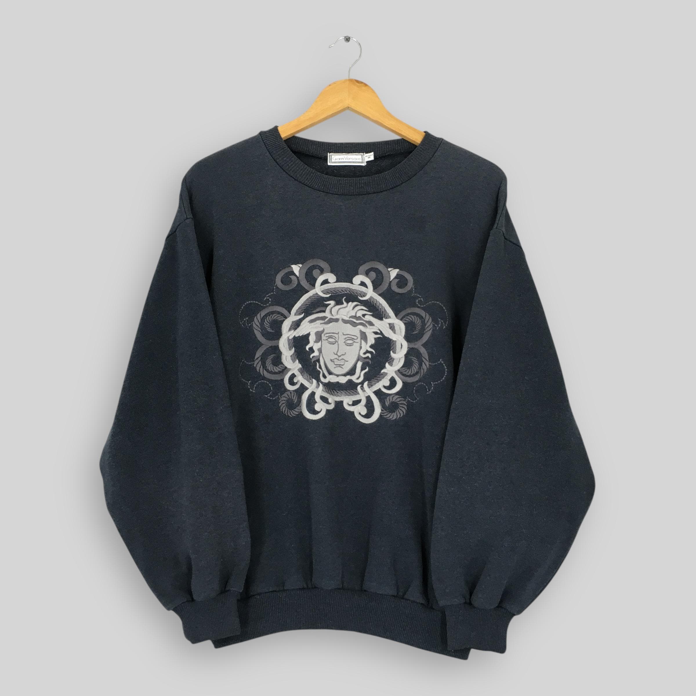 トップス gianni versace Y Vintage 90s Versace Jeans Couture Sweatshirt Large Versace Medusa