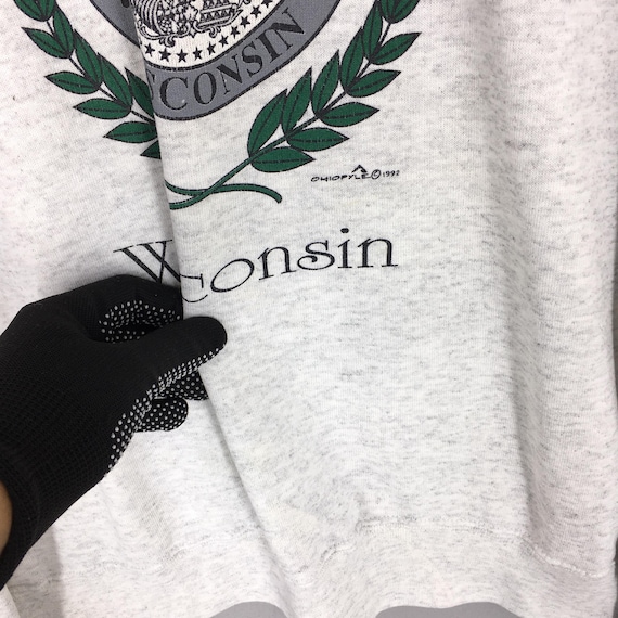 Vintage 90s Hartland Village Wisconsin Sweatshirt XLarge Hartland Great Seal Wisconsin Printed Sweater Hartland Jumper Wisconsin Crewneck XL View 4