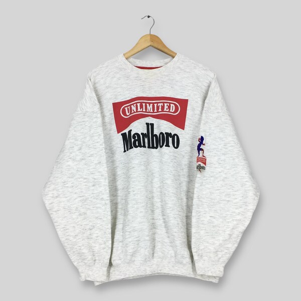 Vintage 90s Marlboro Adventure Team Sweatshirt XLarge Marlboro Unlimited Lizard Embroidered Logo Jumper Marlboro Racing Formula 1 Sweater XL