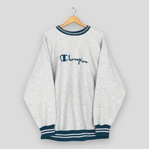 Vintage 80s Champion Reverse Weave Sweatshirt XLarge Champion Script Logo Embroidered Crewneck Champion Usa Jumper Champion Sweater Size XL