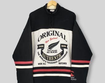 Vintage Canterbury New Zealand All Blacks Rugby Sweater Large