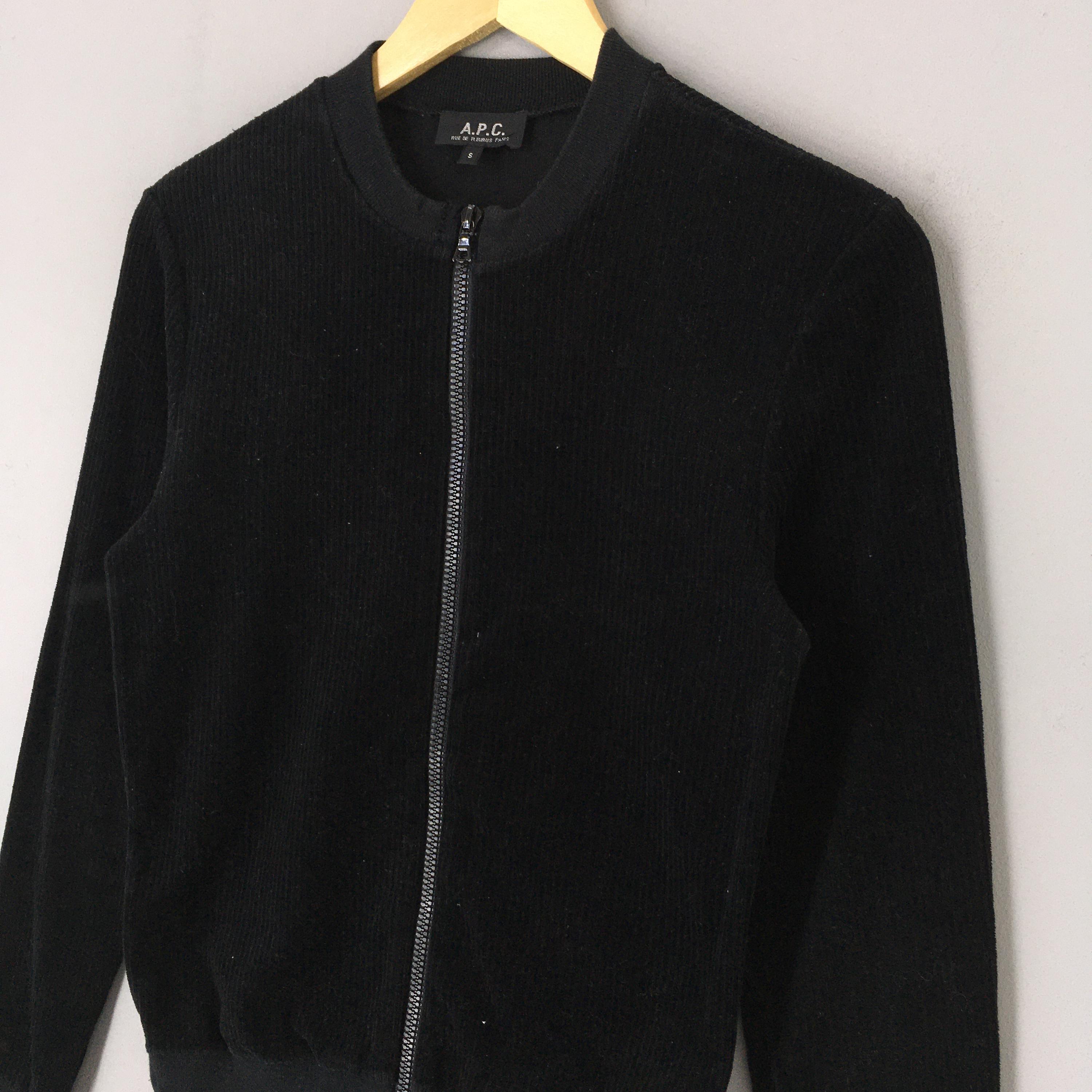 Vintage APC Zipper Sweater Women Jacket Small Apc Designer Black 