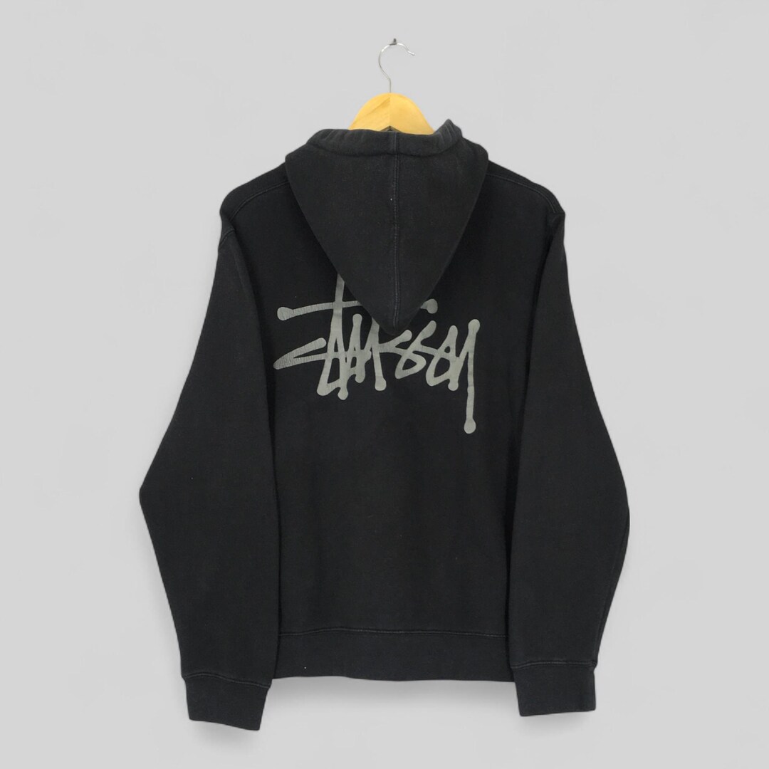 Vintage Stussy International Hoodie Sweatshirt Small Stussy Spell