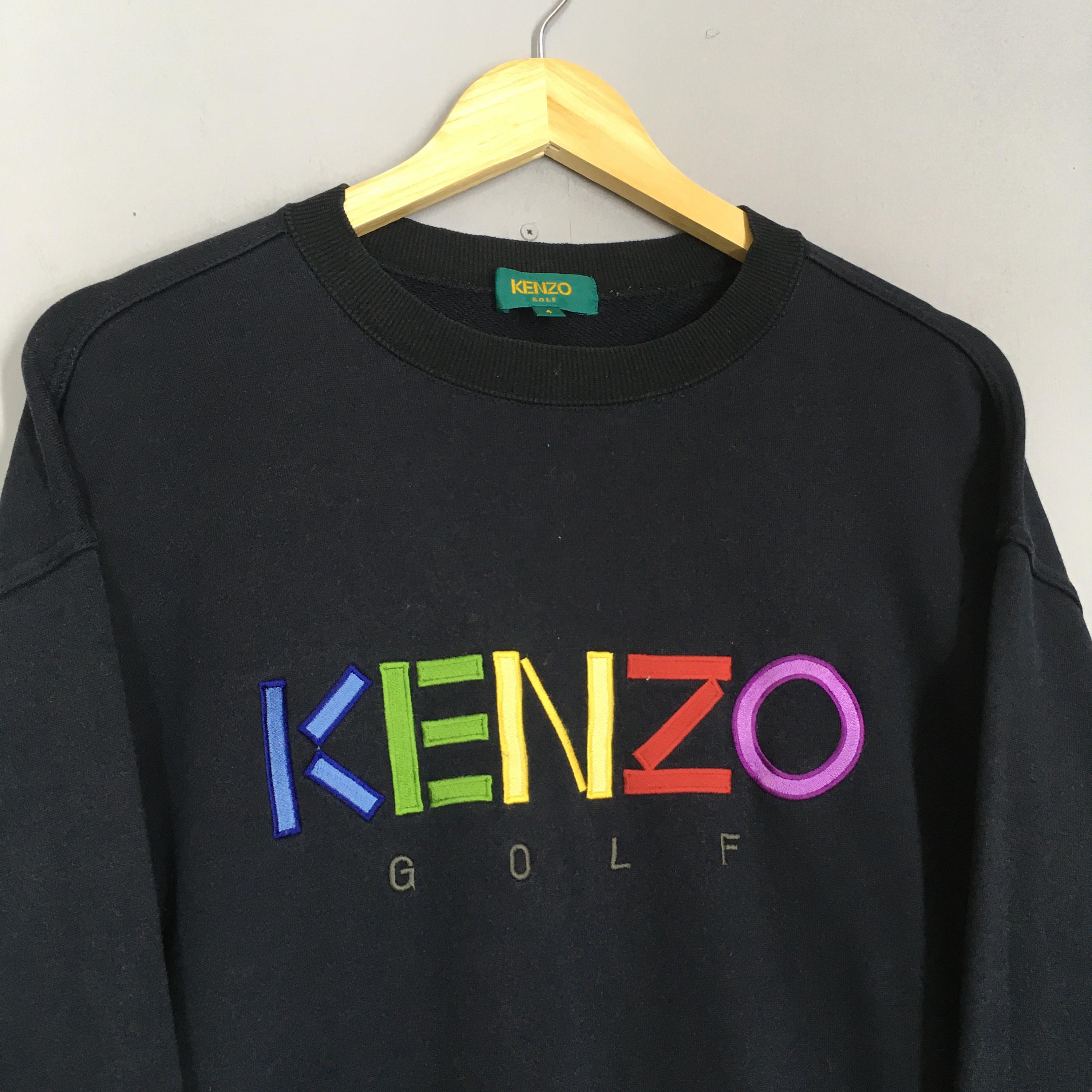 VINTAGE Kenzo GOLF カラフル刺繍ロゴ フリーススウェット　XL VINTAGE Kenzo GOLF カラフル刺繍ロゴ フリーススウェット XL