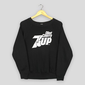 Vintage 80s 7UP Diet Cherry Soda Sweatshirt Medium Diet Cherry 7Up Sweater Pepsi Cola Jumper Coke Soda Carbonated Drink Crewneck Size M