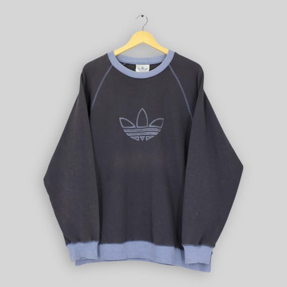 Vintage Adidas Trefoil Raglan Sweatshirt Large Adidas Embroidered 