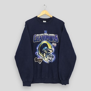 ヴィンテージ Y2K セントルイス ラムズ NFL スウェットシャツ L セントルイス ラムズ スーパーボウル フットボール チャンピオン セーター ロサンゼルス ラムズ アメリカンフットボール ジャンパー L