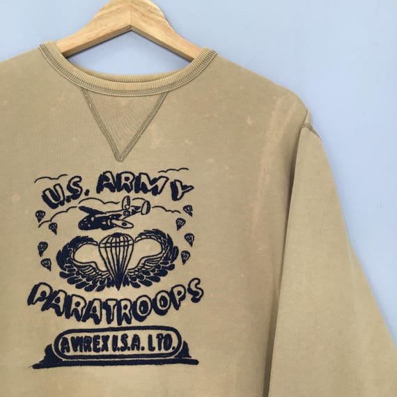 Vintage 90s Avirex Ltd Usa Usafa Sweatshirt Large Us Army